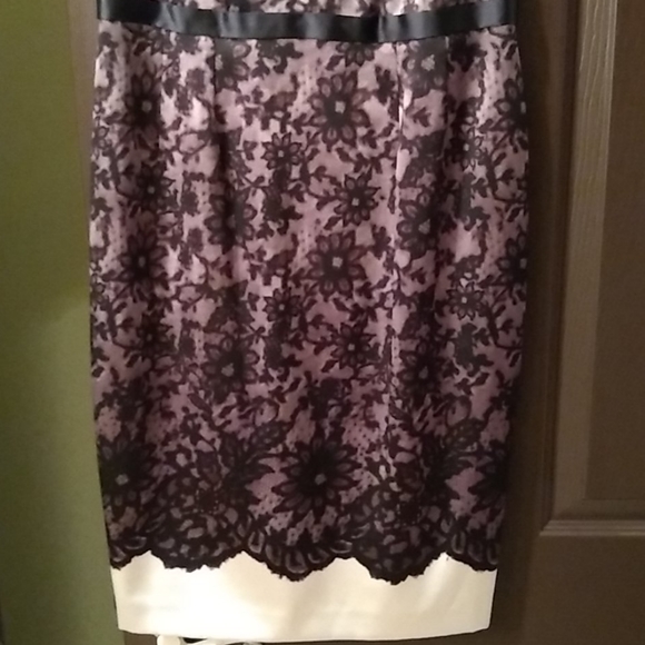 Elie tahari purple and black dress, silk, nwt, 8 - Picture 6 of 13